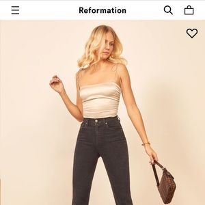 Reformation Lucrezia Silk Top size 4